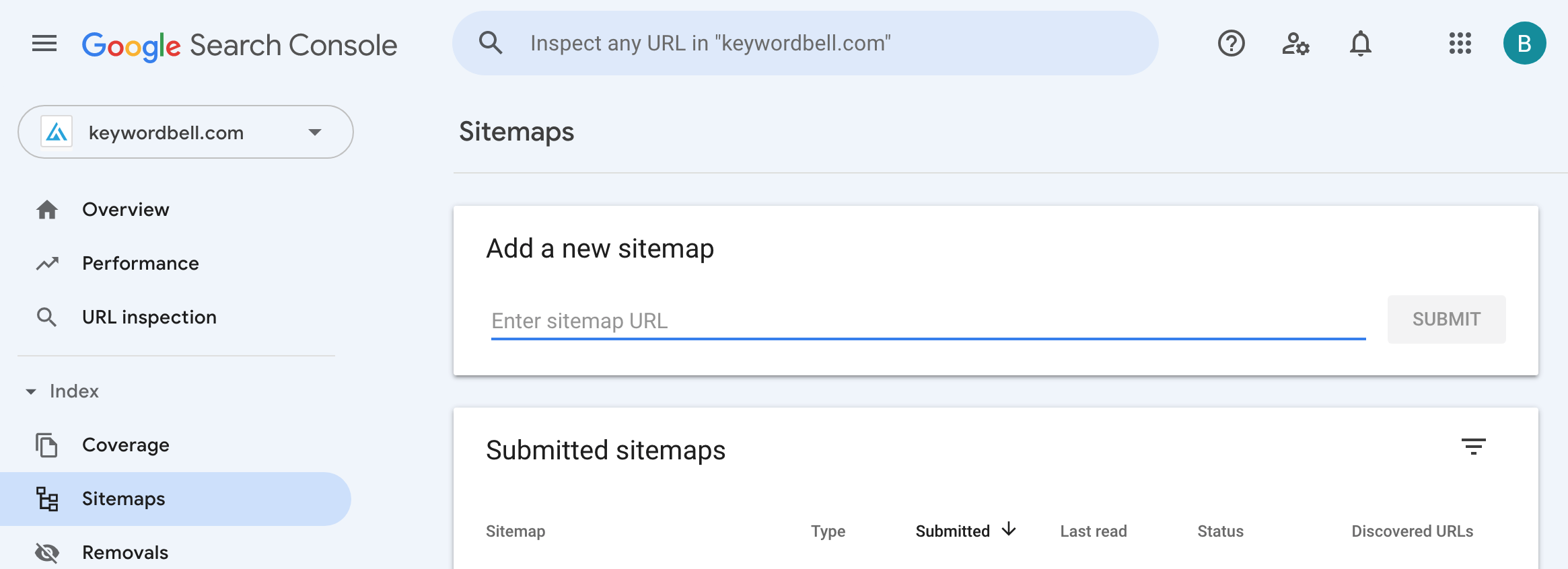 Re-submit sitemap at Google search console